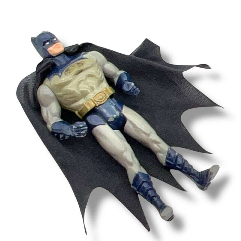 DC‎ Comics Batman Action Figure Vintage 1990s Gray Blue Suit Cloth Cape - Picture 4 of 12